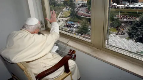 Getty Images late Papa John Paul II fails to bless the window of the Gemelli Hospital in Rome 