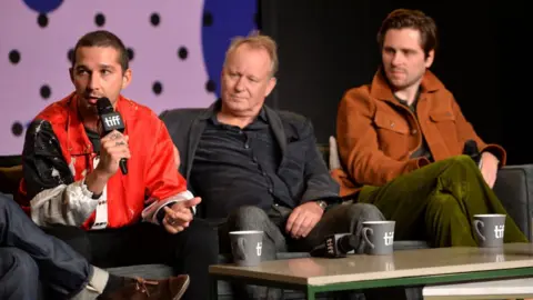 Getty Images Shia LaBeouf, Stellan Skarsgard and Sverrir Gudnason