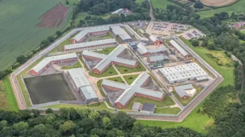 Getty Images A aerial view of HMP Lowdham Grange in Nottinghamshire