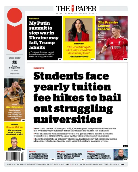 Title On the front page I'm reading paper: "Students face to spp year fee", 