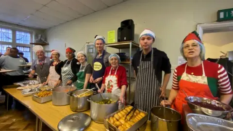 The Sunday Centre Christmas Dinner at Sheffield's Sunday Centre in December 2019