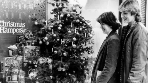 Getty Images Christmas Hampers, on sale at Howells, 21 October 1982.