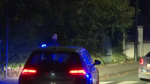 AFP Police at the scene Conflans-Sainte-Honorine