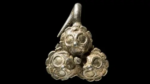 National Museum Wales Tudor silver gilt dress hooks