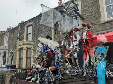 Mark Davenport Mark Davenport's Bristol Halloween Display pirate ship