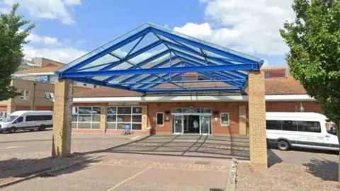 Google The entrance to Worthing Hospital