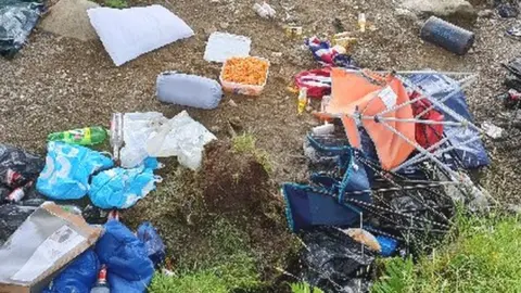 Loch Lomond and Trossachs National Park Litter at Loch Venachar