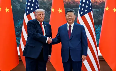 Reuters The scene as U.S. President Donald Trump participates in events at the Great Hall of the People and does a greeting with the President of the People’s Republic of China Xi Jinping May 14, 2026, in Beijing China 