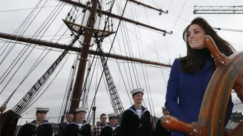 PA Media Princess of Wales on the RRS Discovery in 2015