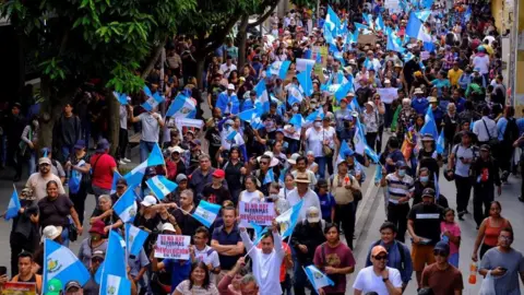 Reuters Una protesta en Guatemala