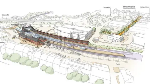 Tees Valley Combined Authority Artist sketch of the station