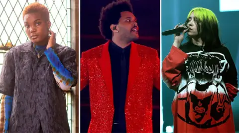 Getty Images Arlo Parks, The Weeknd and Billie Eilish