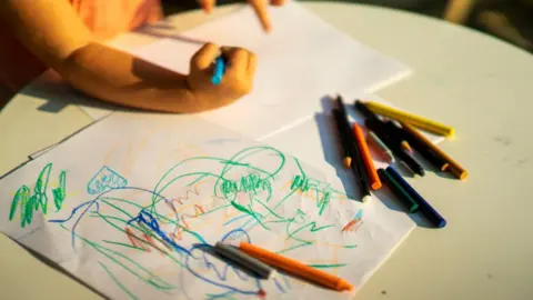 Getty Images child scribbling