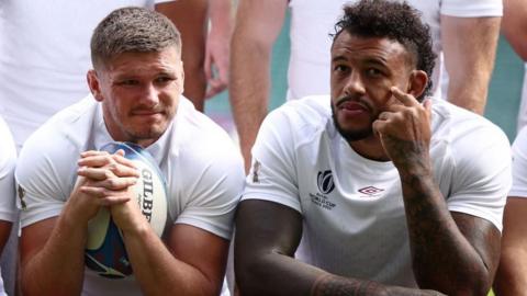 Owen Farrell and Courtney Lawes