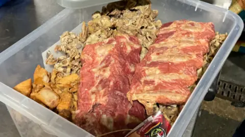 Dover Port Health Authority Various illegal meat in a container 