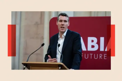 Anadolu via Getty Images Matthew Pennycook MP, Minister of State for Housing and Planning, addresses the Fabian Society New Year Conference in London