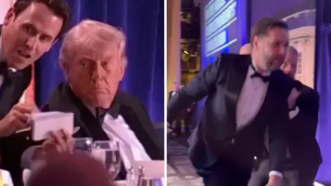 Donald Trump on left JD Vance on right