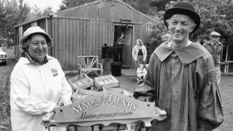 The Rural Life Living Museum Madge and Henry Jackson on the grounds of the museum 