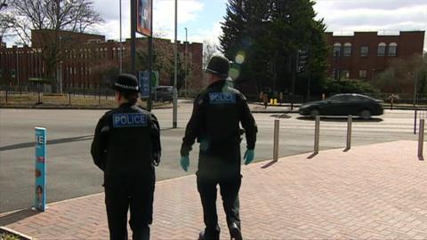 Police officers in Northampton