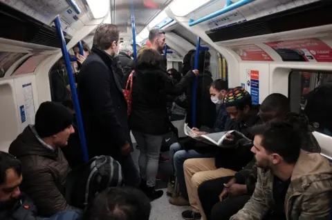 PA Media Busy Underground train