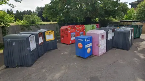 Google Ferry Leisure Centre recycling bring banks