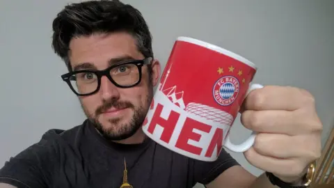 Jim Entwistle Jim Entwistle with his new mug