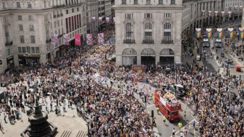 London Pride: Seven arrests as Just Stop Oil protest delays parade ...