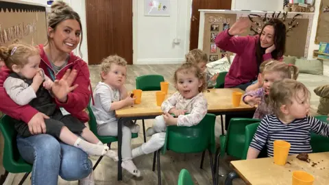 Children on the nursery