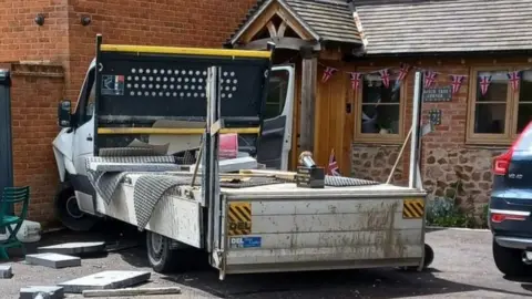 Truck crashed into house