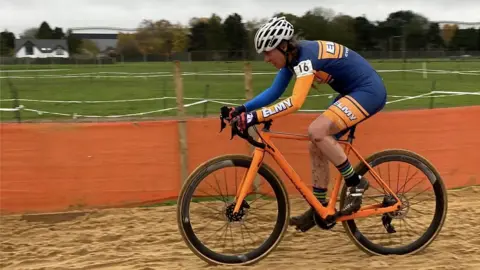 Joanne Newstead racing the Regional Champs at Trinity Park, Ipswich, on 27 November