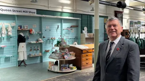 Lancashire County Council Councillor Peter Buckley at the Queen Street Mill