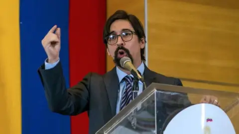 Getty Images Freddy Guevara giving a speech in November 2020