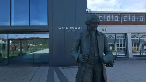 The entrance to the site in Barlaston