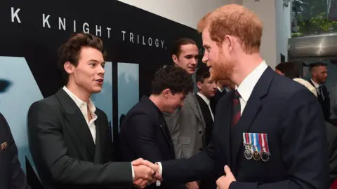 Reuters Prince Harry meets singer Harry Styles