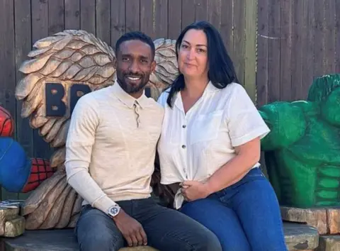 Jermain Defoe and Gemma Lowery