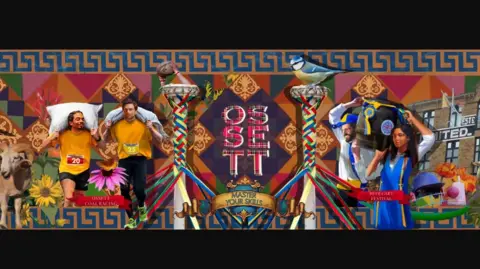 Wakefield Council An abandoned design for a mural on a wall in Ossett town centre