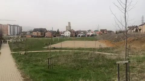 David Bryceland Tennis court construction almost finished