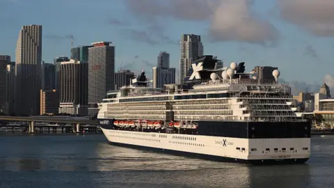 Getty Images The Celebrity Infinity cruise ship returns to port in Miami