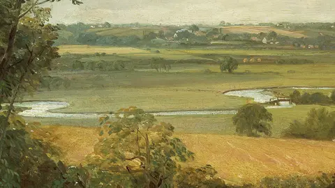 Fine Arts Museum of Boston Detail of The River Stour and Dedham Village by John Constable