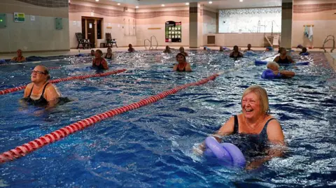 People in a swimming pool