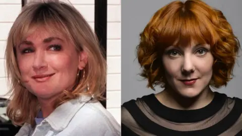PA/BBC Caroline Aherne and Sophie Willan