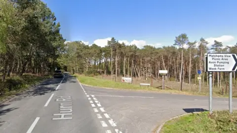 Google Hurn Road, between Ringwood and Matchams