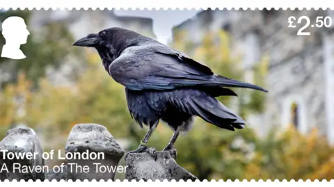 PA Media A Raven on a stamp