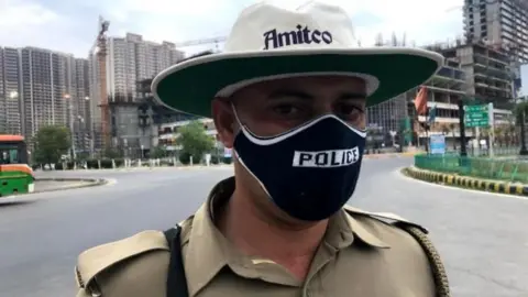 BBC Vikran Rana wearing mask