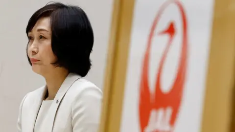 Reuters Japan Airlines' new president Mitsuko Tottori attends a press conference in Tokyo, Japan