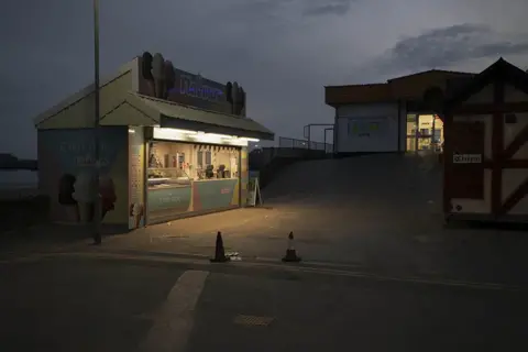 Jon Pountney Porthcawl at dusk