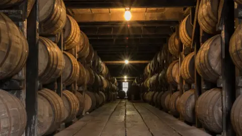 Getty Images wHISKEY BARRELS