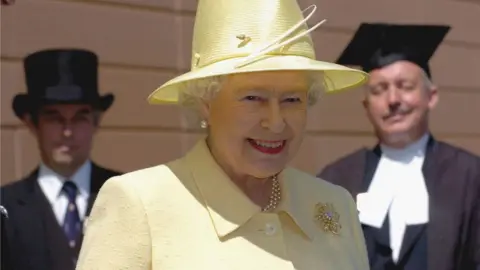 Getty Images The Queen in Cambridge