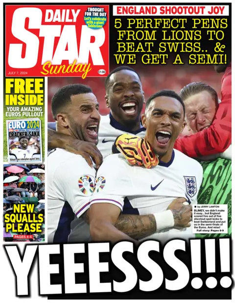 Front page of the Daily Star