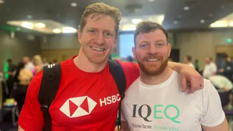 BBC former Jersey Reds players Scott van Breda and Tim Grey